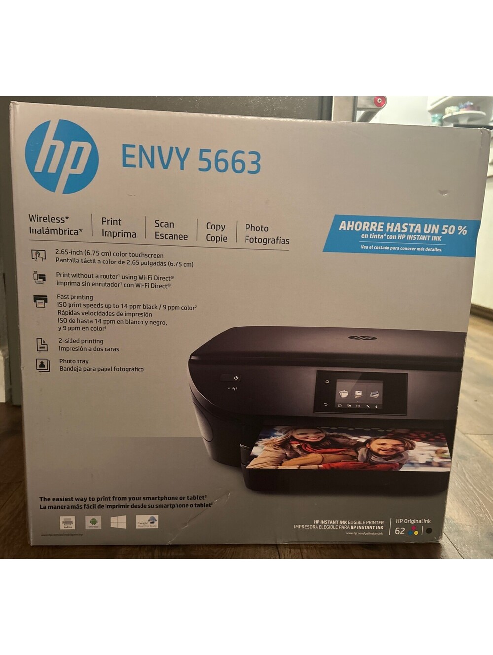 HP Envy 5663 Wireless Color Printer New Factory Sealed Touchscreen Scan Copy - Picture 1 of 7